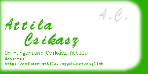 attila csikasz business card